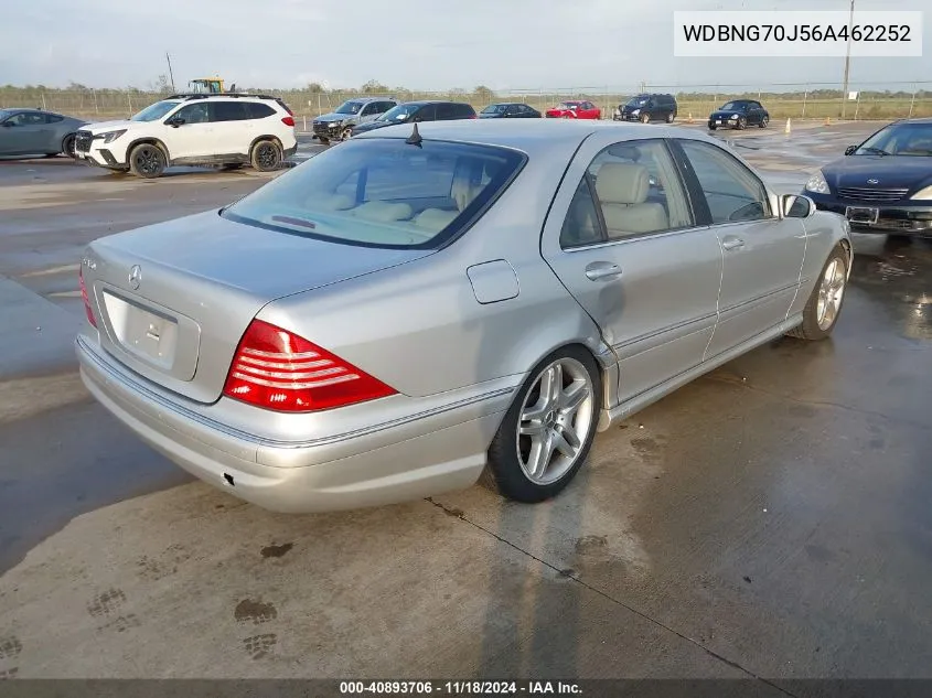 2006 Mercedes-Benz S 430 VIN: WDBNG70J56A462252 Lot: 40893706