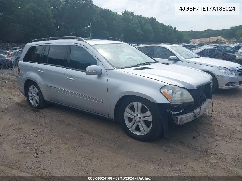 2007 Mercedes-Benz Gl 450 4Matic VIN: 4JGBF71E17A185024 Lot: 38924168