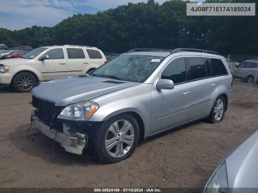 2007 Mercedes-Benz Gl 450 4Matic VIN: 4JGBF71E17A185024 Lot: 38924168