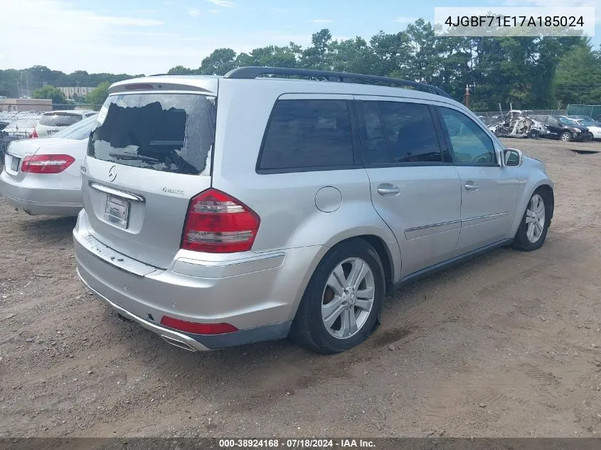 2007 Mercedes-Benz Gl 450 4Matic VIN: 4JGBF71E17A185024 Lot: 38924168