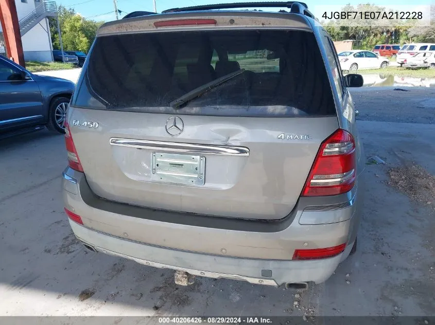 2007 Mercedes-Benz Gl 450 4Matic VIN: 4JGBF71E07A212228 Lot: 40206426