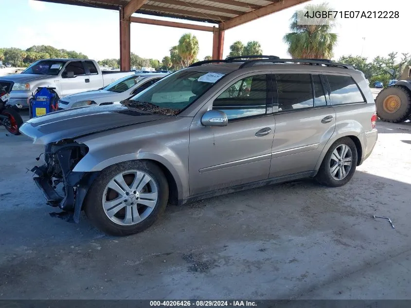 2007 Mercedes-Benz Gl 450 4Matic VIN: 4JGBF71E07A212228 Lot: 40206426