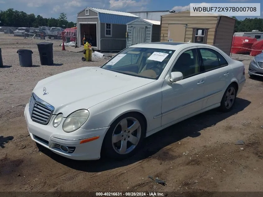 2007 Mercedes-Benz E 550 VIN: WDBUF72X97B000708 Lot: 40216631