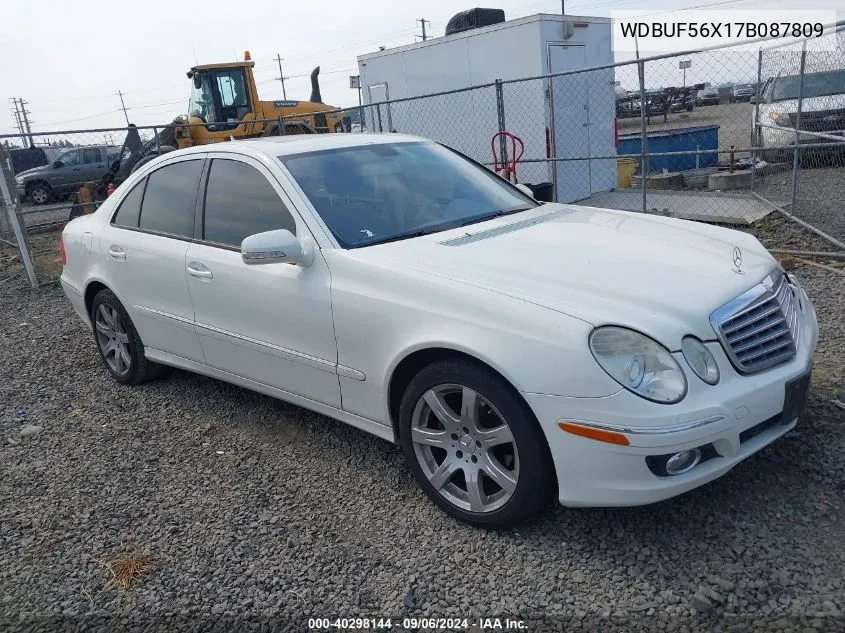 2007 Mercedes-Benz E 350 VIN: WDBUF56X17B087809 Lot: 40298144