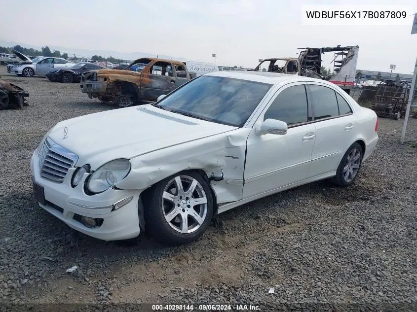 2007 Mercedes-Benz E 350 VIN: WDBUF56X17B087809 Lot: 40298144