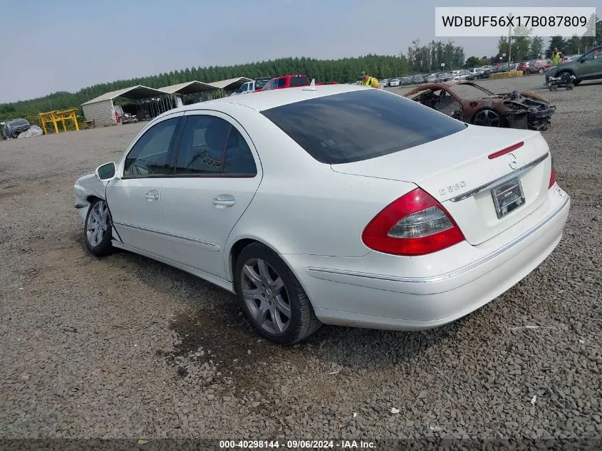 2007 Mercedes-Benz E 350 VIN: WDBUF56X17B087809 Lot: 40298144