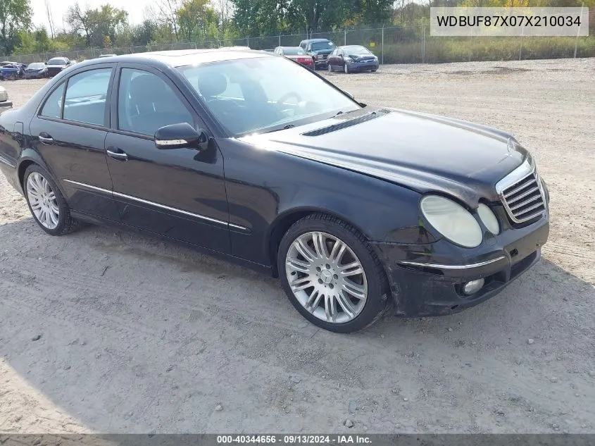 2007 Mercedes-Benz E 350 4Matic VIN: WDBUF87X07X210034 Lot: 40344656