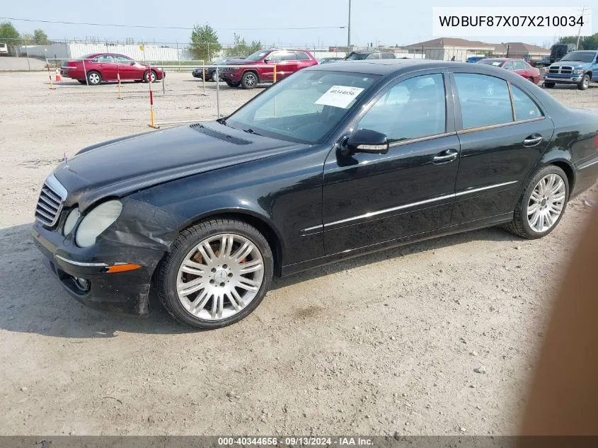 2007 Mercedes-Benz E 350 4Matic VIN: WDBUF87X07X210034 Lot: 40344656