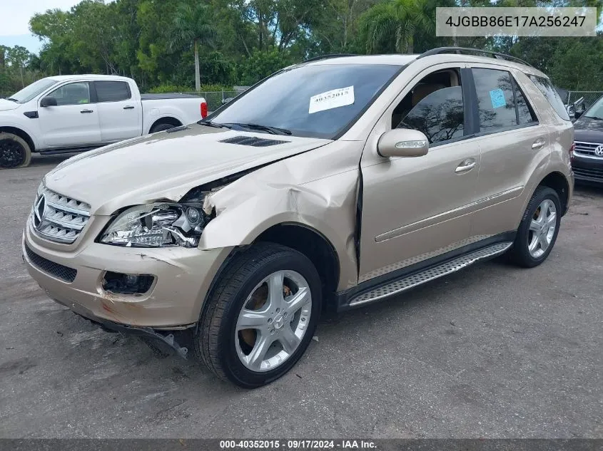 2007 Mercedes-Benz Ml 350 4Matic VIN: 4JGBB86E17A256247 Lot: 40352015