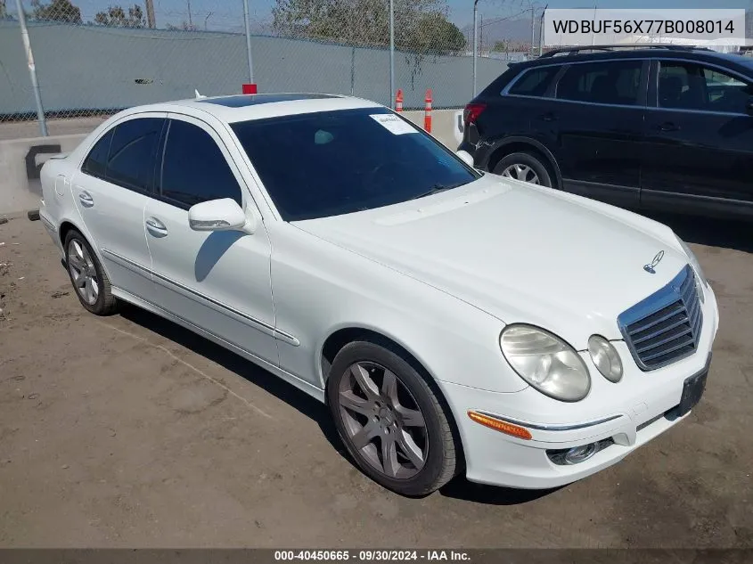 2007 Mercedes-Benz E 350 VIN: WDBUF56X77B008014 Lot: 40450665