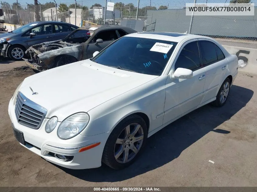 2007 Mercedes-Benz E 350 VIN: WDBUF56X77B008014 Lot: 40450665