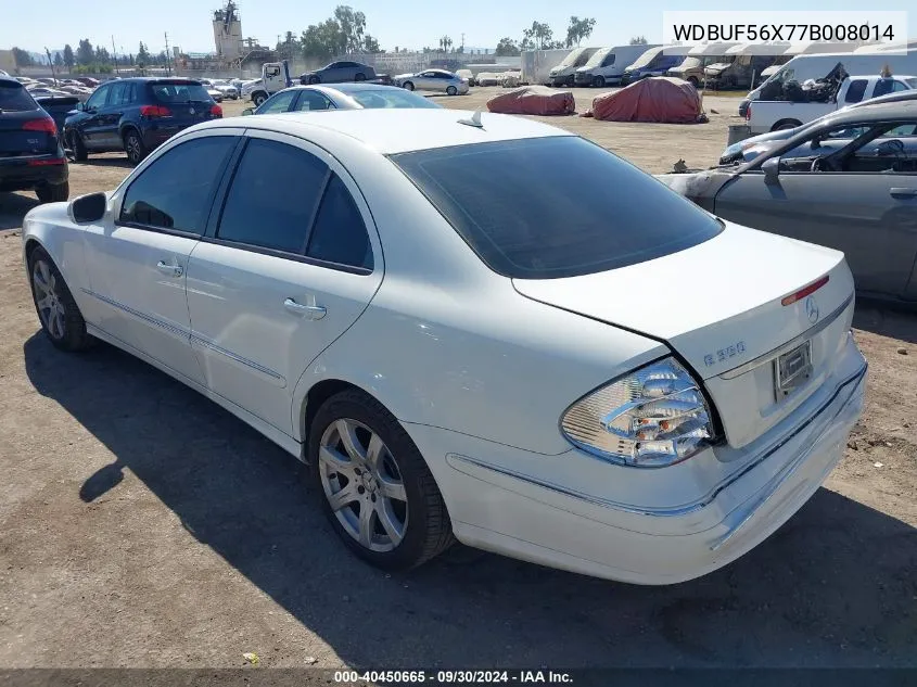 2007 Mercedes-Benz E 350 VIN: WDBUF56X77B008014 Lot: 40450665