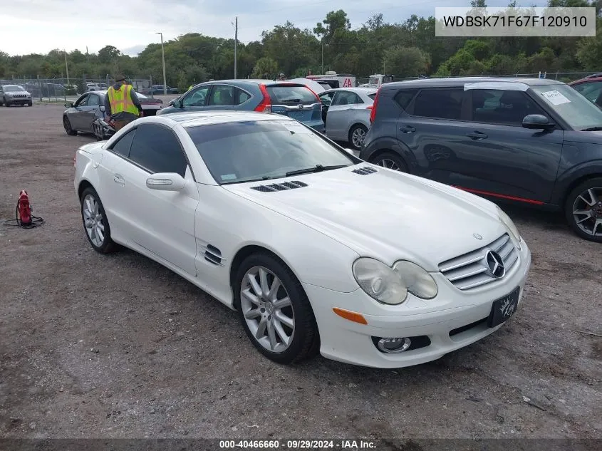 2007 Mercedes-Benz Sl 550 VIN: WDBSK71F67F120910 Lot: 40466660