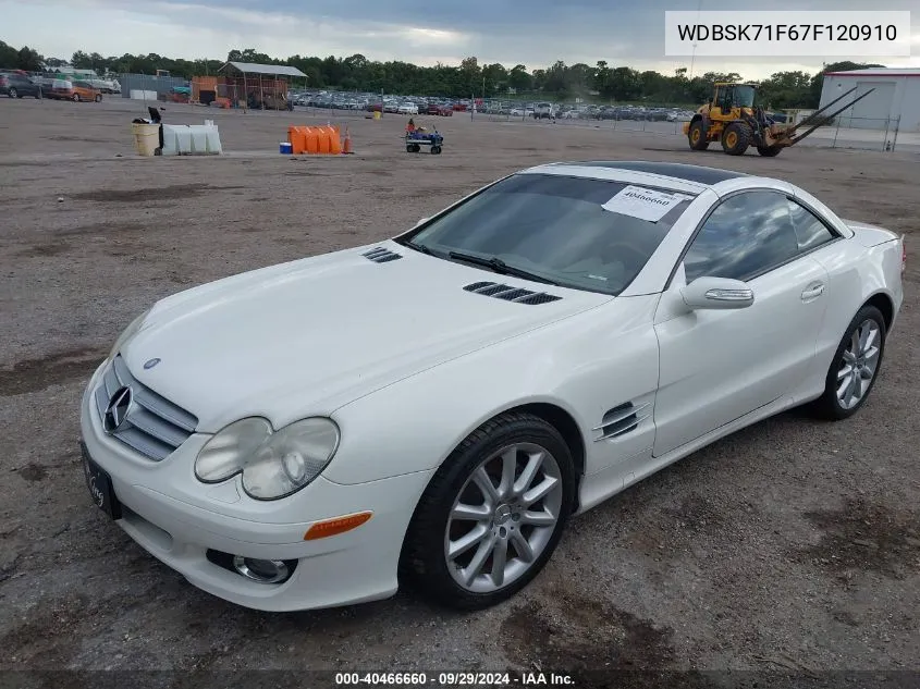 2007 Mercedes-Benz Sl 550 VIN: WDBSK71F67F120910 Lot: 40466660