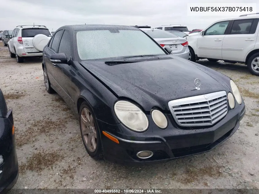 2007 Mercedes-Benz E 350 VIN: WDBUF56X37B075418 Lot: 40495582