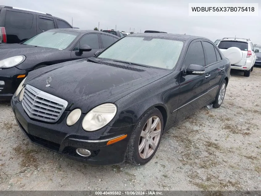 2007 Mercedes-Benz E 350 VIN: WDBUF56X37B075418 Lot: 40495582