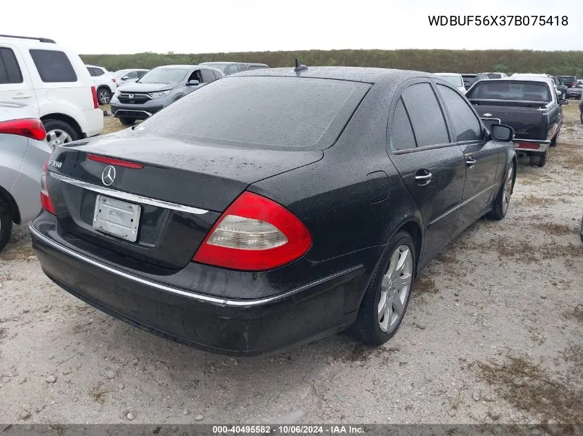 2007 Mercedes-Benz E 350 VIN: WDBUF56X37B075418 Lot: 40495582