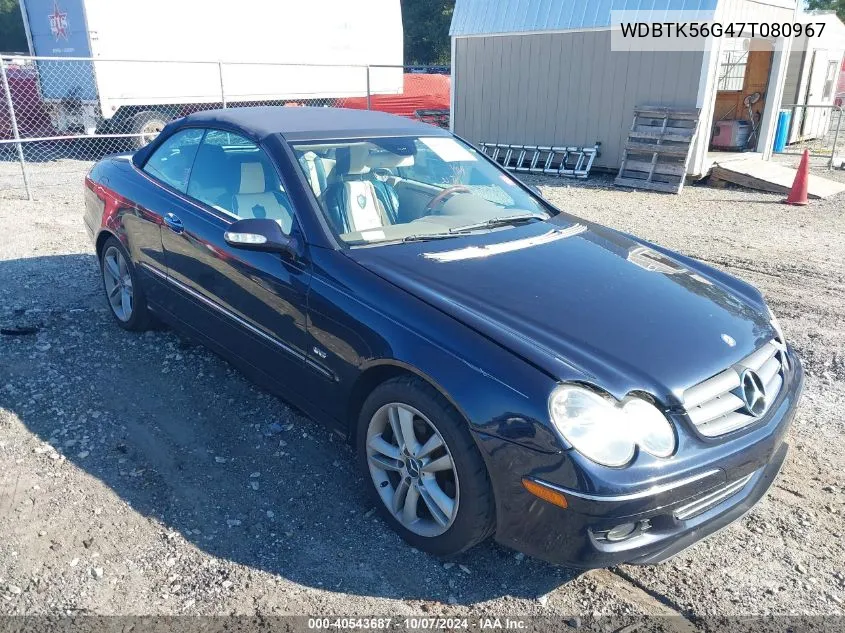 2007 Mercedes-Benz Clk 350 VIN: WDBTK56G47T080967 Lot: 40543687