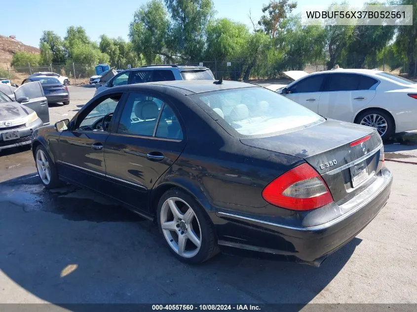 2007 Mercedes-Benz E 350 VIN: WDBUF56X37B052561 Lot: 40557560