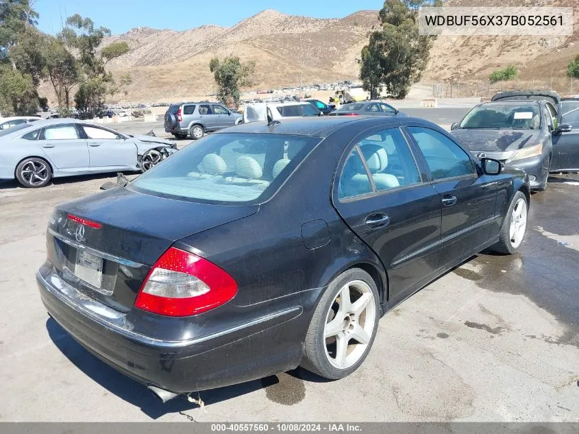 2007 Mercedes-Benz E 350 VIN: WDBUF56X37B052561 Lot: 40557560