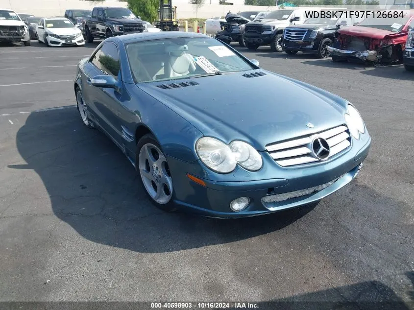 2007 Mercedes-Benz Sl 550 VIN: WDBSK71F97F126684 Lot: 40598903