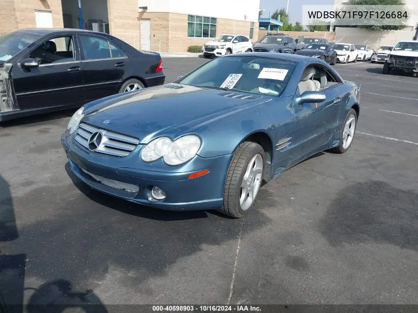 2007 Mercedes-Benz Sl 550 VIN: WDBSK71F97F126684 Lot: 40598903