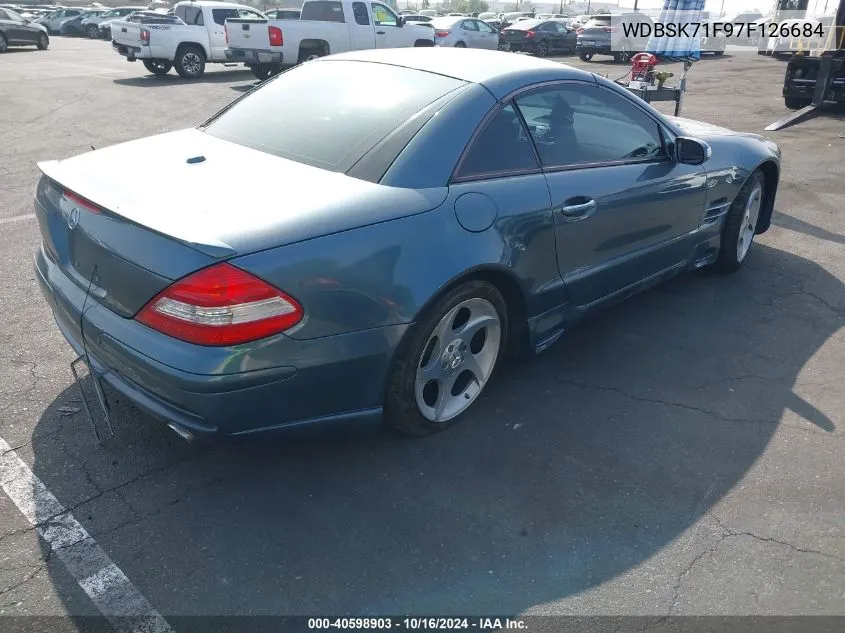 2007 Mercedes-Benz Sl 550 VIN: WDBSK71F97F126684 Lot: 40598903