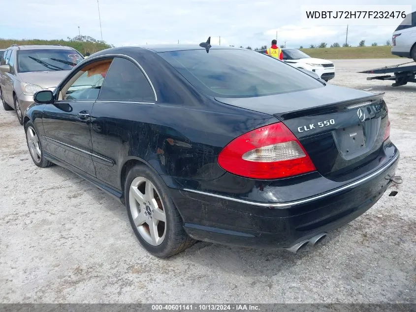 2007 Mercedes-Benz Clk 550 VIN: WDBTJ72H77F232476 Lot: 40601141