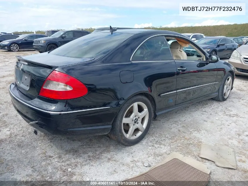 2007 Mercedes-Benz Clk 550 VIN: WDBTJ72H77F232476 Lot: 40601141