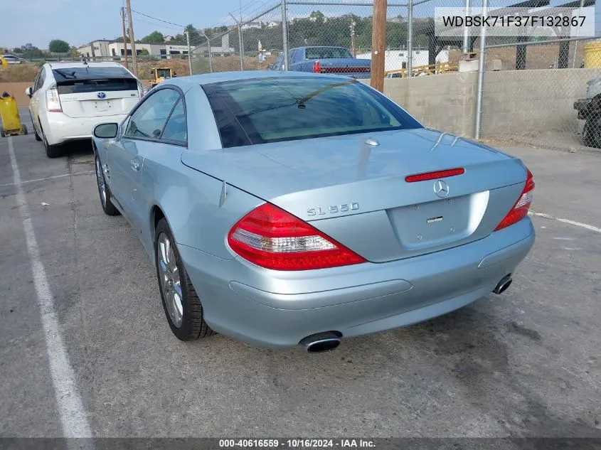 2007 Mercedes-Benz Sl 550 VIN: WDBSK71F37F132867 Lot: 40616559