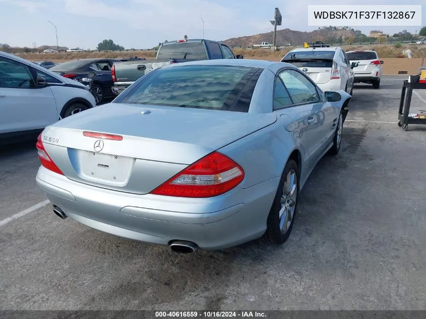 2007 Mercedes-Benz Sl 550 VIN: WDBSK71F37F132867 Lot: 40616559