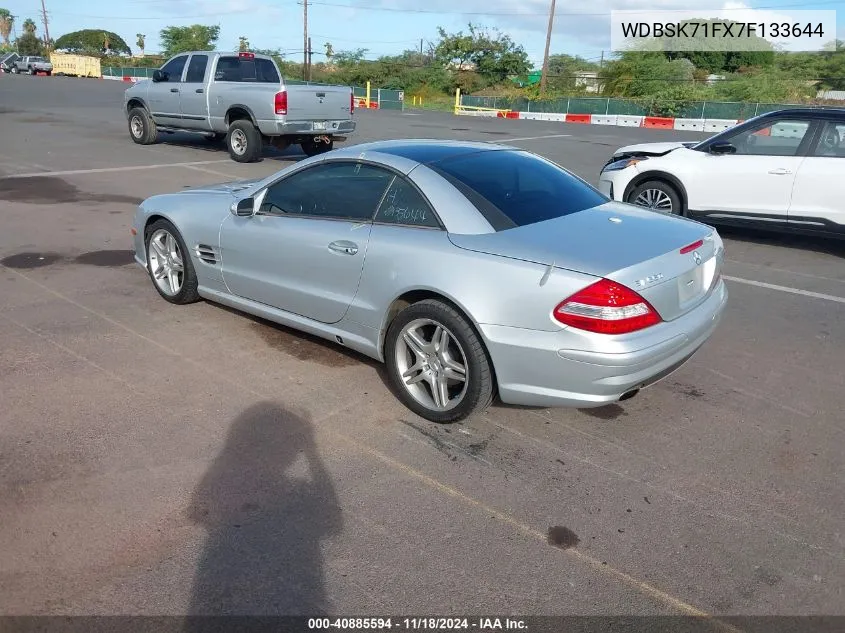 2007 Mercedes-Benz Sl 550 VIN: WDBSK71FX7F133644 Lot: 40885594