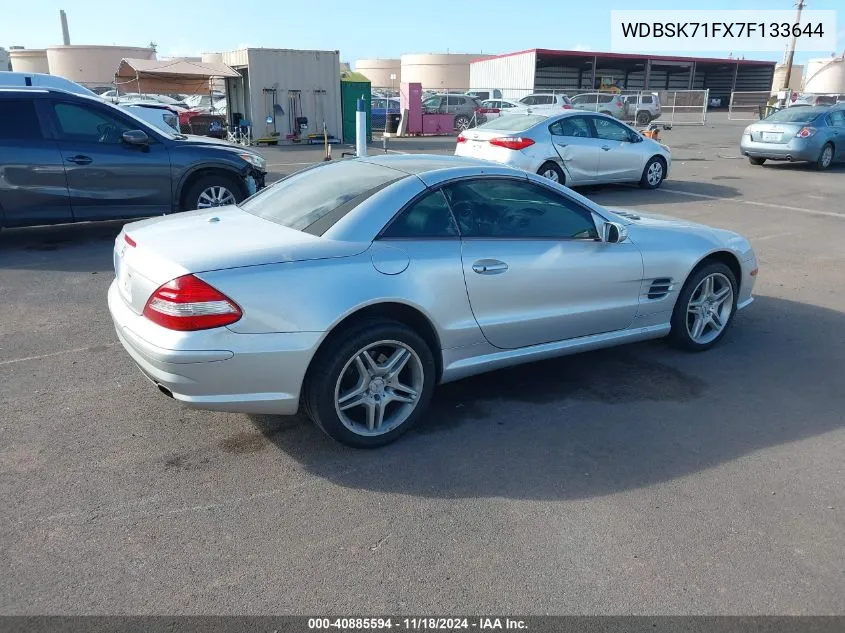 2007 Mercedes-Benz Sl 550 VIN: WDBSK71FX7F133644 Lot: 40885594