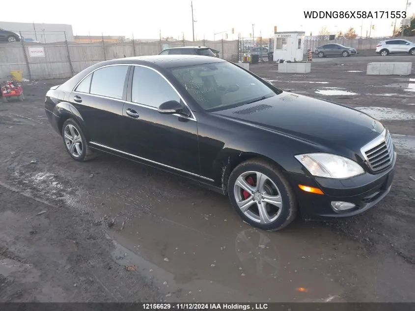 2008 Mercedes-Benz S 550 4Matic VIN: WDDNG86X58A171553 Lot: 12156629