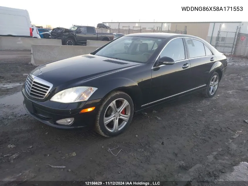 2008 Mercedes-Benz S 550 4Matic VIN: WDDNG86X58A171553 Lot: 12156629