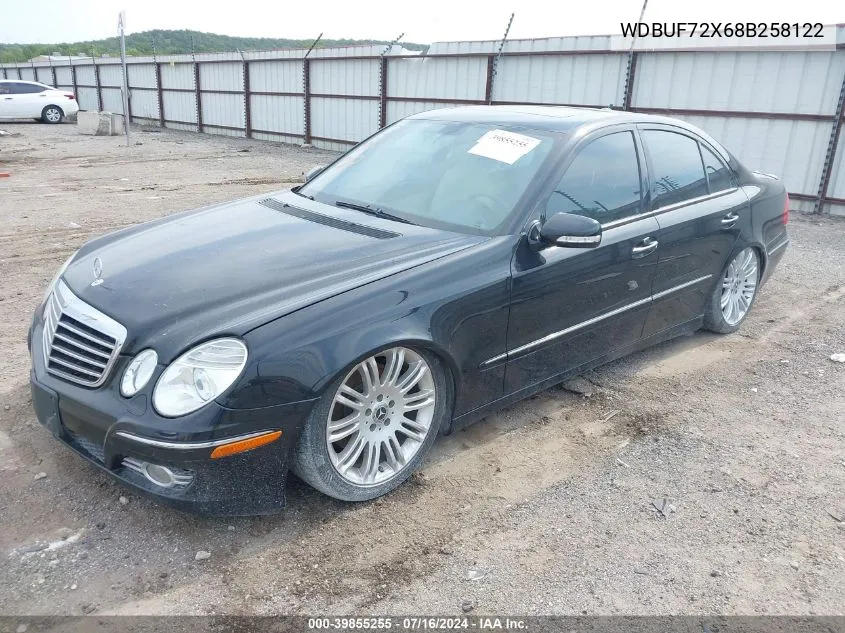 2008 Mercedes-Benz E 550 VIN: WDBUF72X68B258122 Lot: 39855255