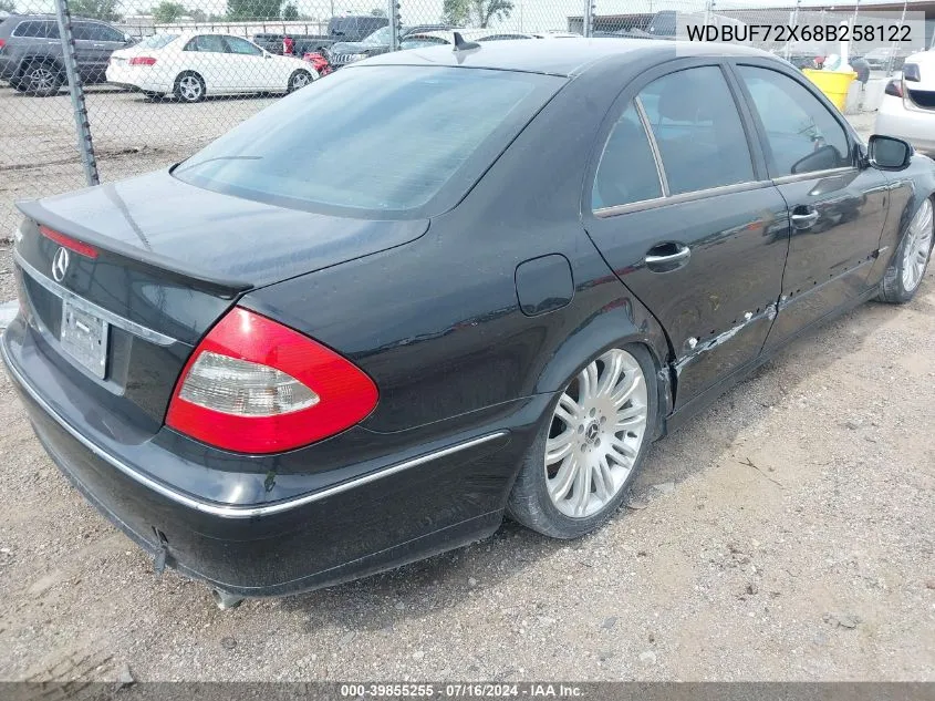 2008 Mercedes-Benz E 550 VIN: WDBUF72X68B258122 Lot: 39855255