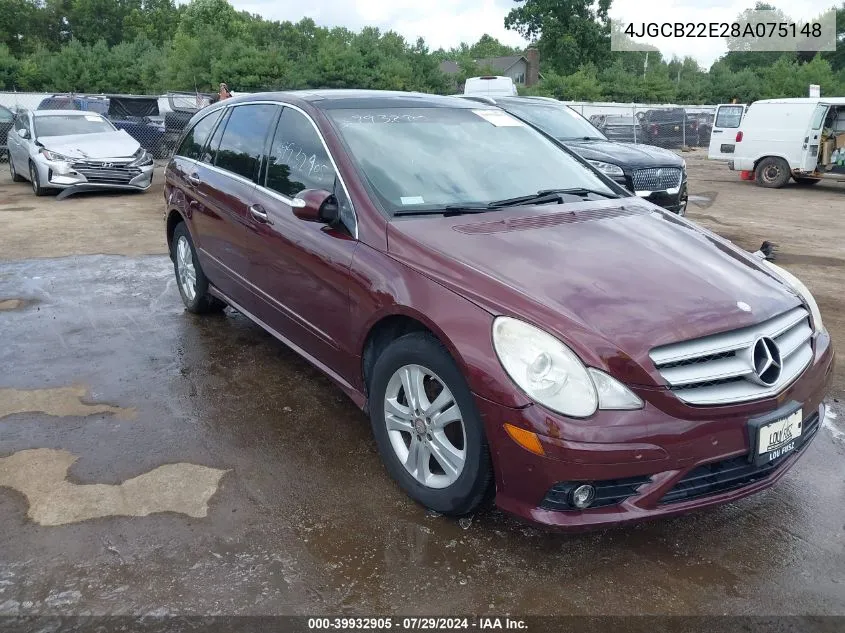 2008 Mercedes-Benz R 320 Cdi 4Matic VIN: 4JGCB22E28A075148 Lot: 39932905