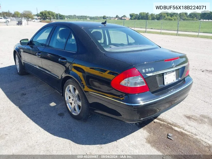 2008 Mercedes-Benz E 350 VIN: WDBUF56X18B224071 Lot: 40259467