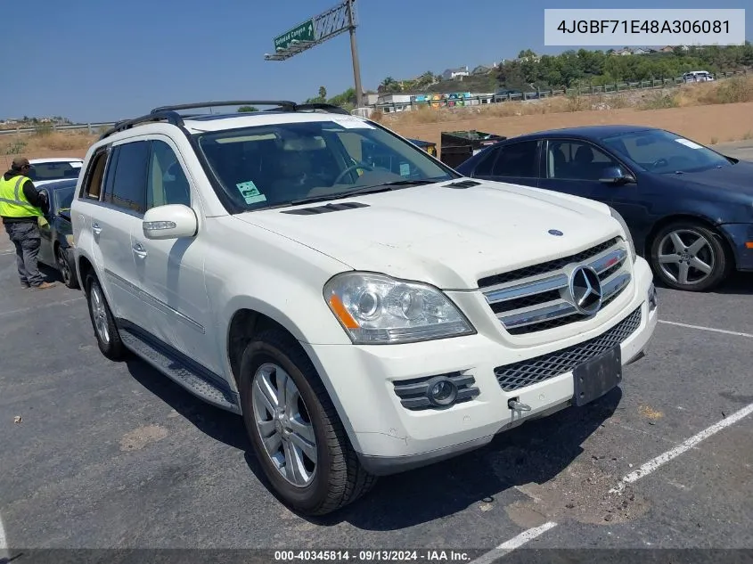 2008 Mercedes-Benz Gl 450 4Matic VIN: 4JGBF71E48A306081 Lot: 40345814