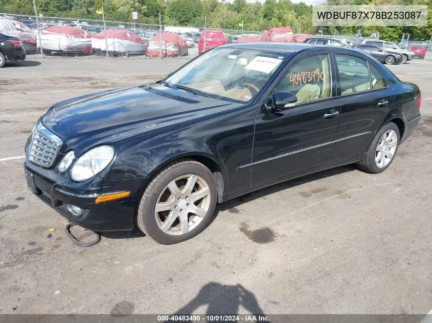 2008 Mercedes-Benz E 350 4Matic VIN: WDBUF87X78B253087 Lot: 40483490