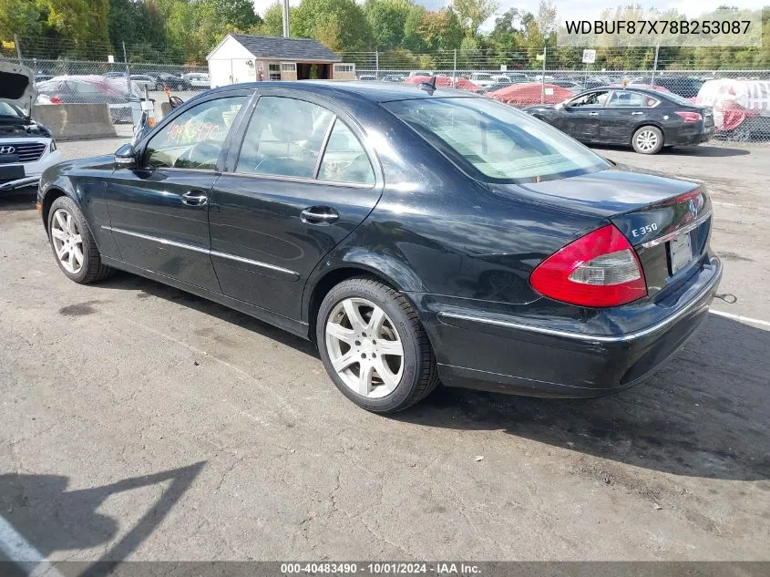 2008 Mercedes-Benz E 350 4Matic VIN: WDBUF87X78B253087 Lot: 40483490