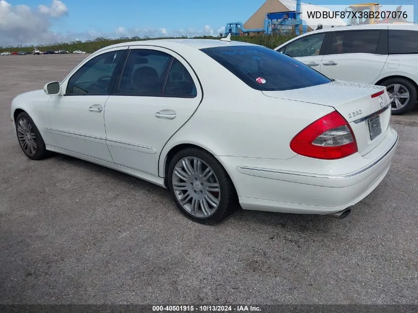 2008 Mercedes-Benz E 350 4Matic VIN: WDBUF87X38B207076 Lot: 40501915