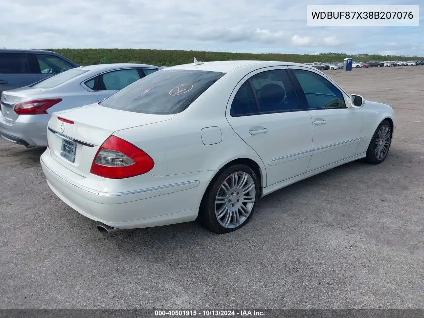 2008 Mercedes-Benz E 350 4Matic VIN: WDBUF87X38B207076 Lot: 40501915