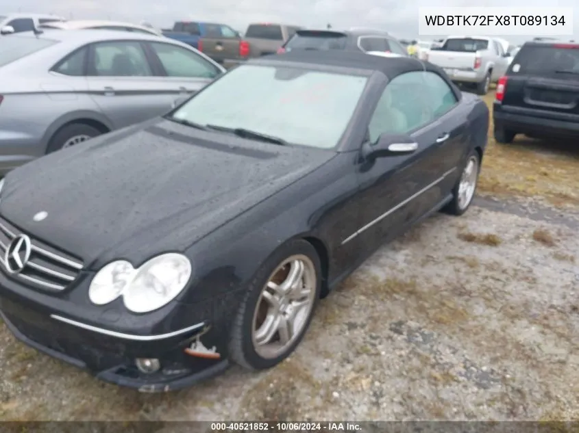 2008 Mercedes-Benz Clk 550 VIN: WDBTK72FX8T089134 Lot: 40521852