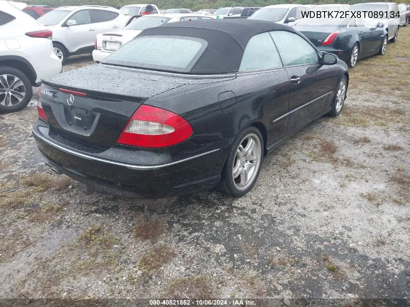 2008 Mercedes-Benz Clk 550 VIN: WDBTK72FX8T089134 Lot: 40521852