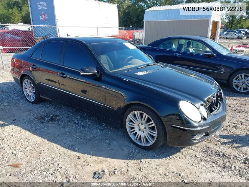 2008 Mercedes-Benz E 350 VIN: WDBUF56X08B192228 Lot: 40543650