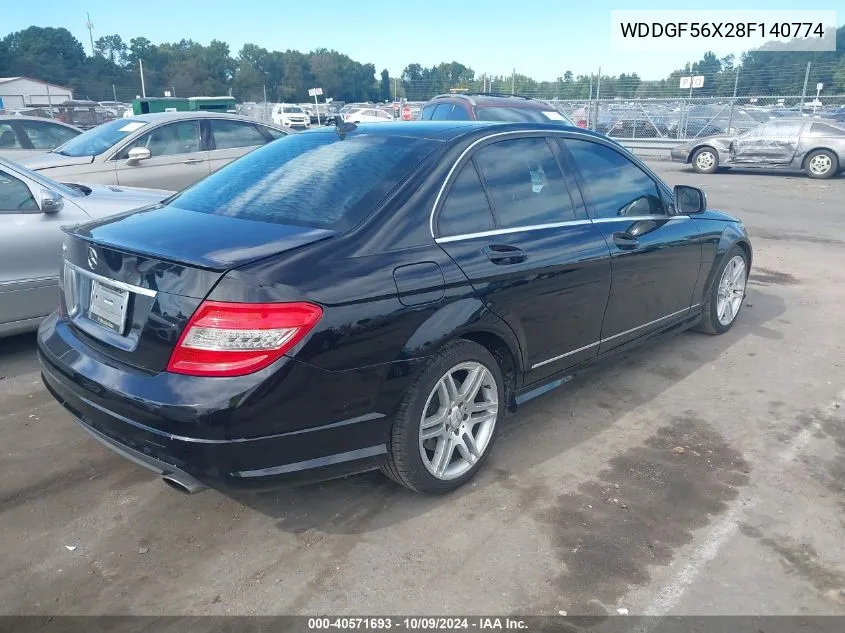 2008 Mercedes-Benz C 350 Sport VIN: WDDGF56X28F140774 Lot: 40571693