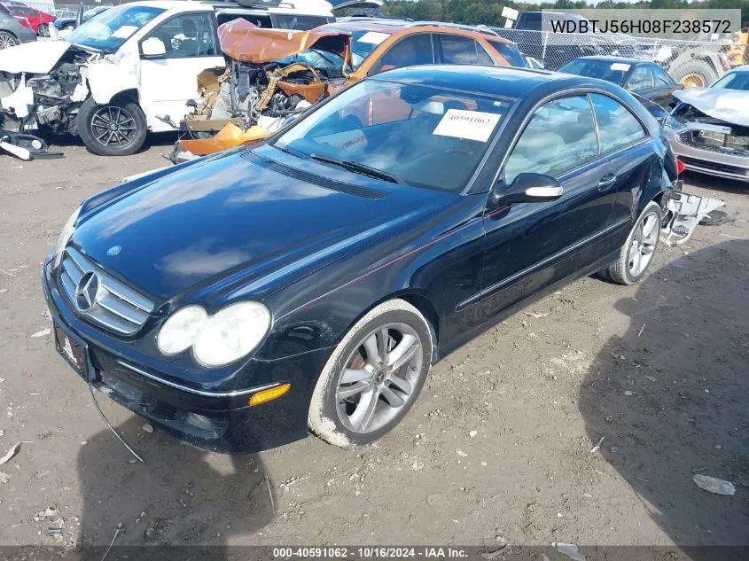 2008 Mercedes-Benz Clk 350 VIN: WDBTJ56H08F238572 Lot: 40591062