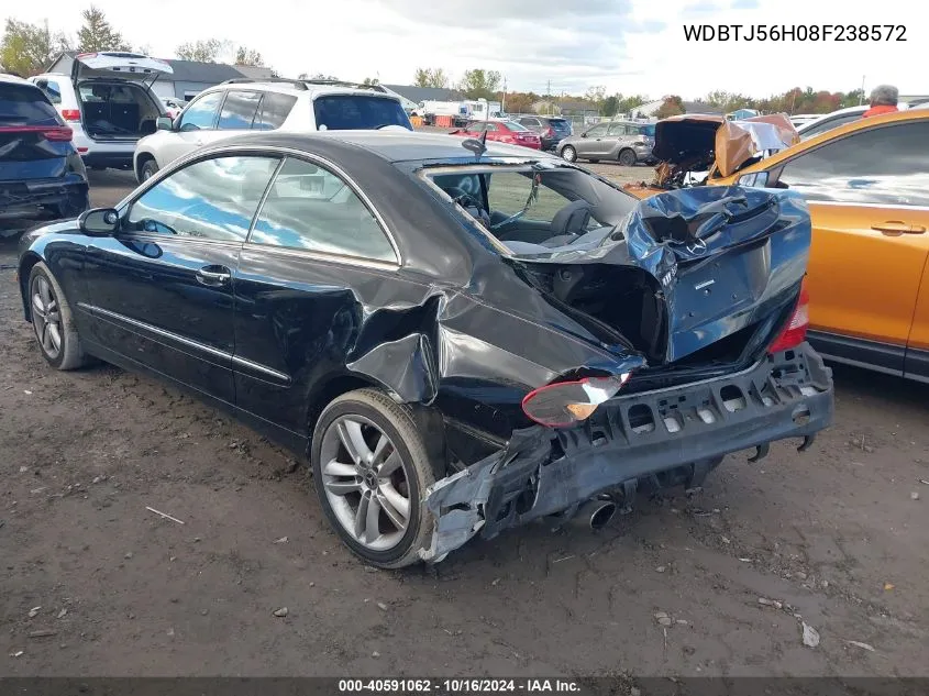 2008 Mercedes-Benz Clk 350 VIN: WDBTJ56H08F238572 Lot: 40591062